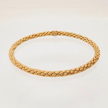 Collier 18K vitt och gult guld "Stretch" Chimento Vicenza  Italien.