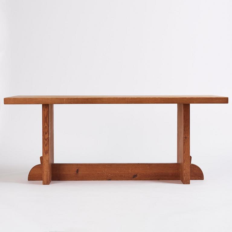 Axel Einar Hjorth, a stained pine 'Lovö' table, Nordiska Kompaniet, Sweden 1930s.