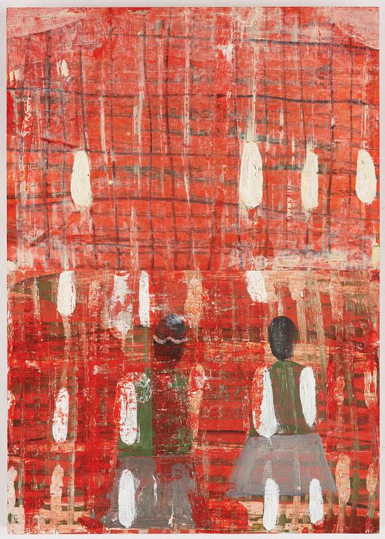 ANDERS WIDOFF, oil on plastic film on acrylic glas signed and dated 2004 on verso.