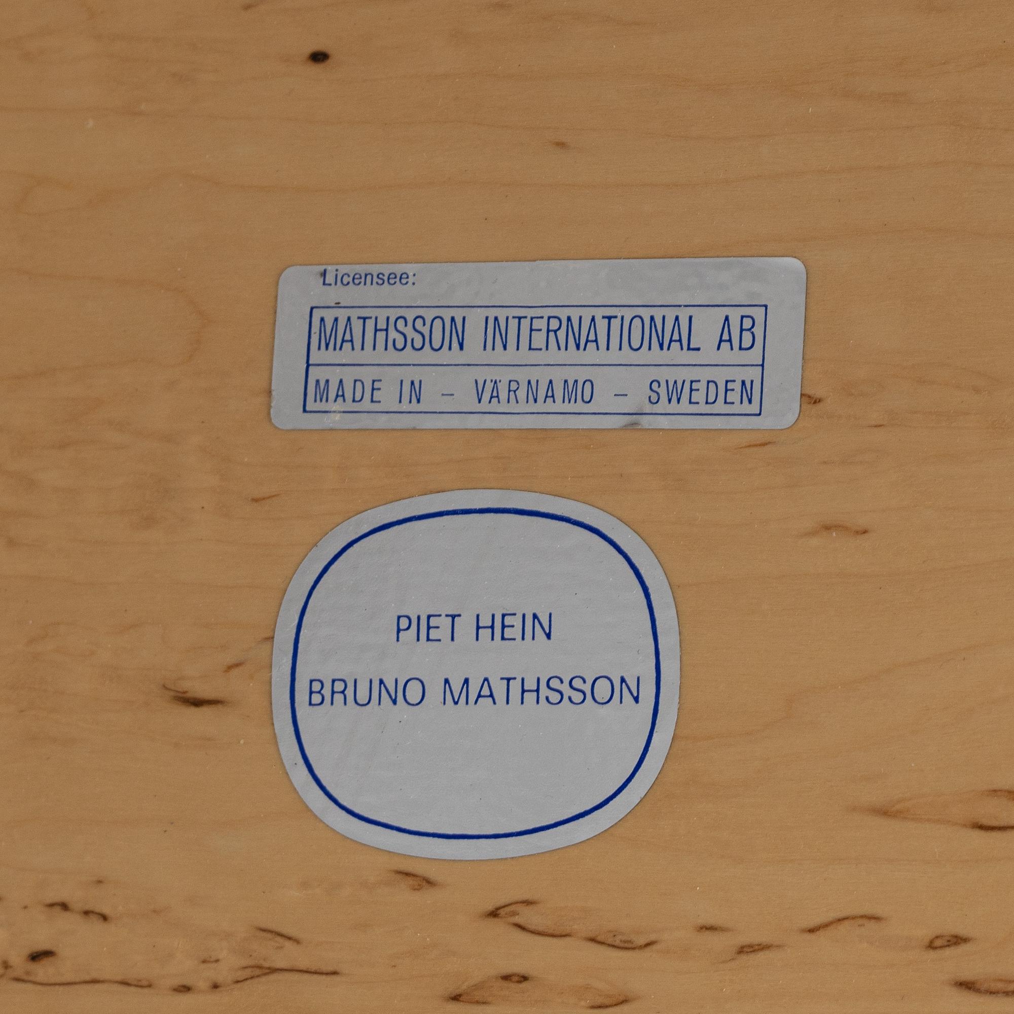 Bruno Mathsson, & Piet Hein, soffbord, "Superellips", Mathsson International.