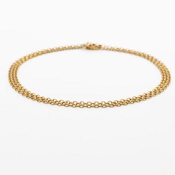 Necklace, 18K gold, x-link.