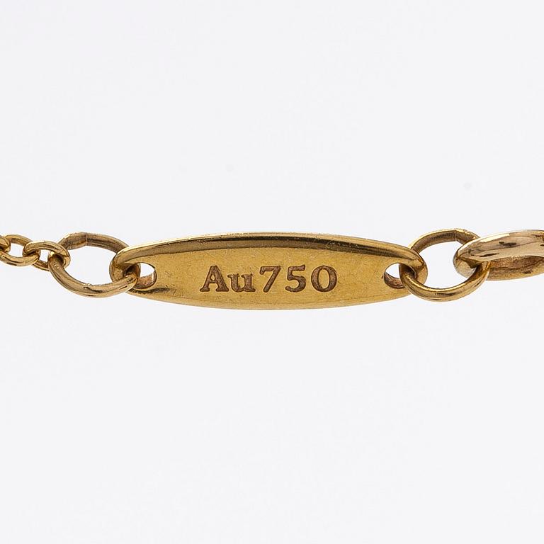 Tiffany & Co, Elsa Peretti, halsband, "Diamonds by the Yard", 18K guld med en briljantslipad diamant.