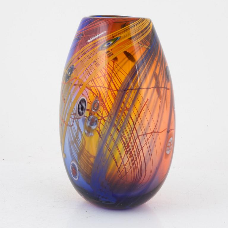 Berit Johansson, vase, glass, Sjöhyttan.