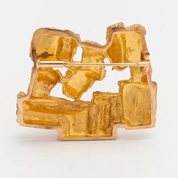 Björn Weckström, A 14K gold brooch "Driftwood". Lapponia 1973.