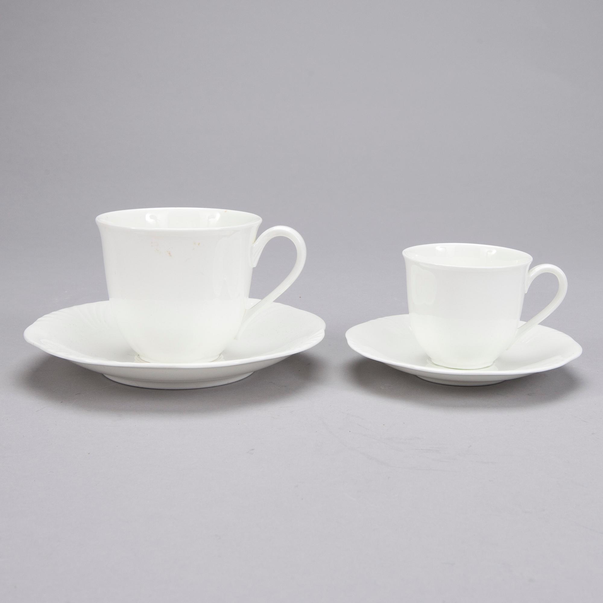 ASTIASTON OSIA, 22 kpl, posliinia, "Arco Weiss", Villeroy & Boch, 1900-luvun loppu.