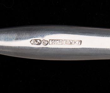 TAPIO WIRKKALA, "Tapio" smörknivar, 24 st, silver, Kultakeskus 1960-tal. Tot vikt 496 g.