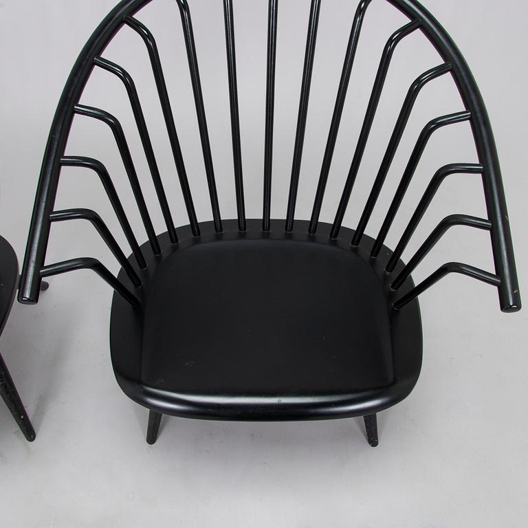 Ilmari Tapiovaara, a pair of 1960s 'Crinolette' chairs, Asko, Finland.