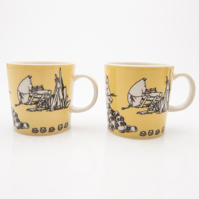 Moomin mugs, a pair, porcelain, Arabia, Finland 1990-1993.