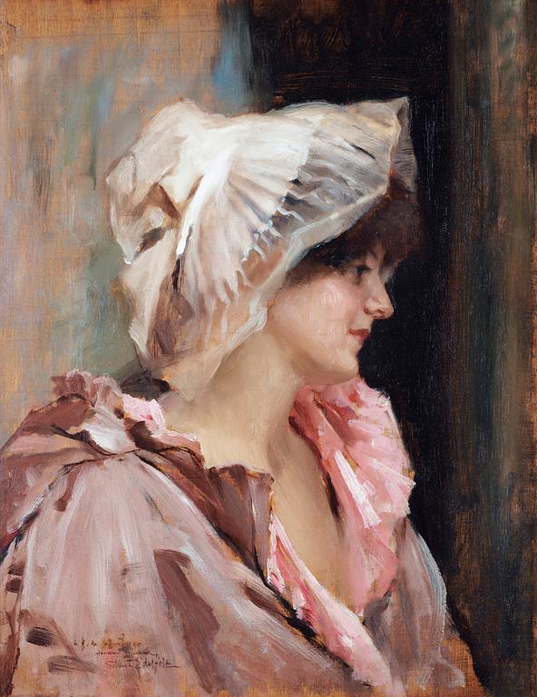 Albert Edelfelt, Parisisk kvinna i peignoir.