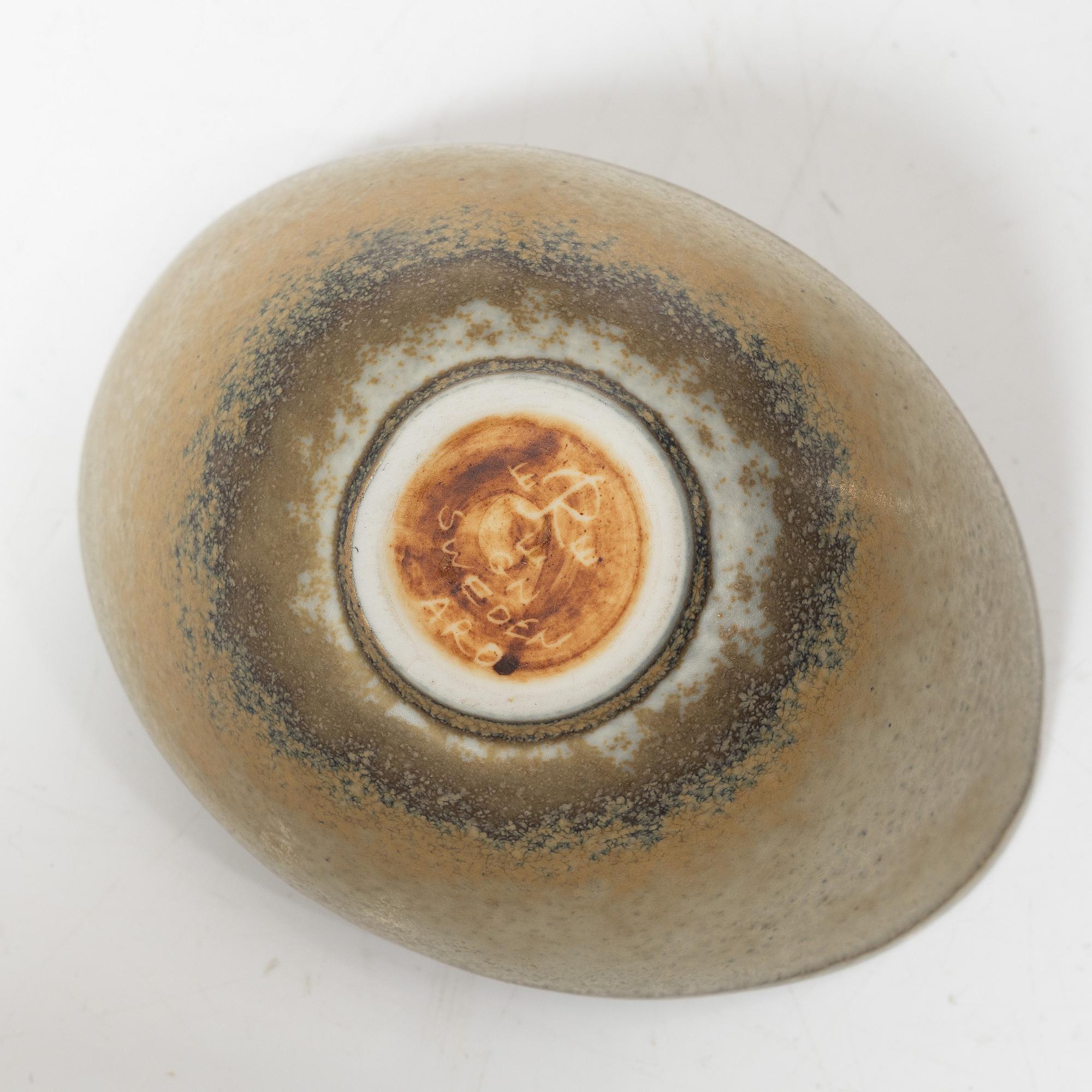 Gunnar Nylund, kanna, vas och skål, stengods, Rörstrand.