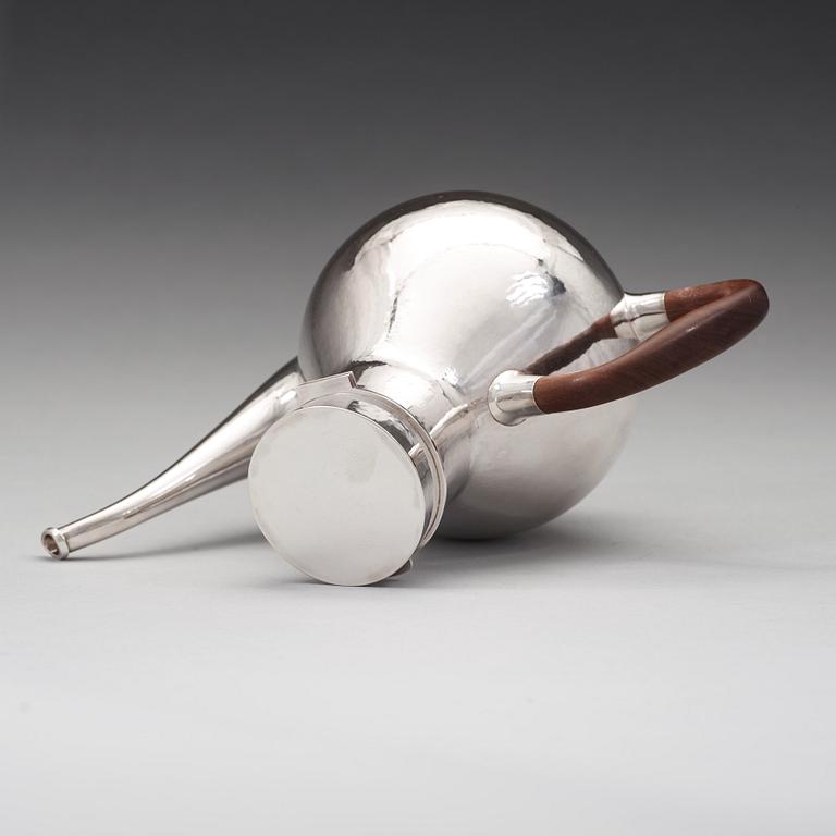 Sigurd Persson, kaffekanna, Stockholm 1958, sterling, smed Karl Ivan Karlsson.