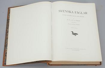 BÖCKER, 3 vol, "Svenska Fåglar", M,W & F von Wright. Stockholm, 1924 och 1929.