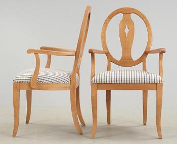 KARMSTOLAR, ett par, Ethan Allen, USA, 1900-talets andra hälft.