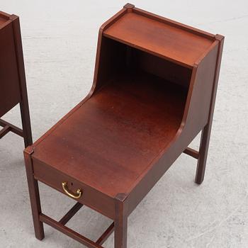 A pair of bedside tables, Nordiska Kompaniet, Sweden, 1950's.