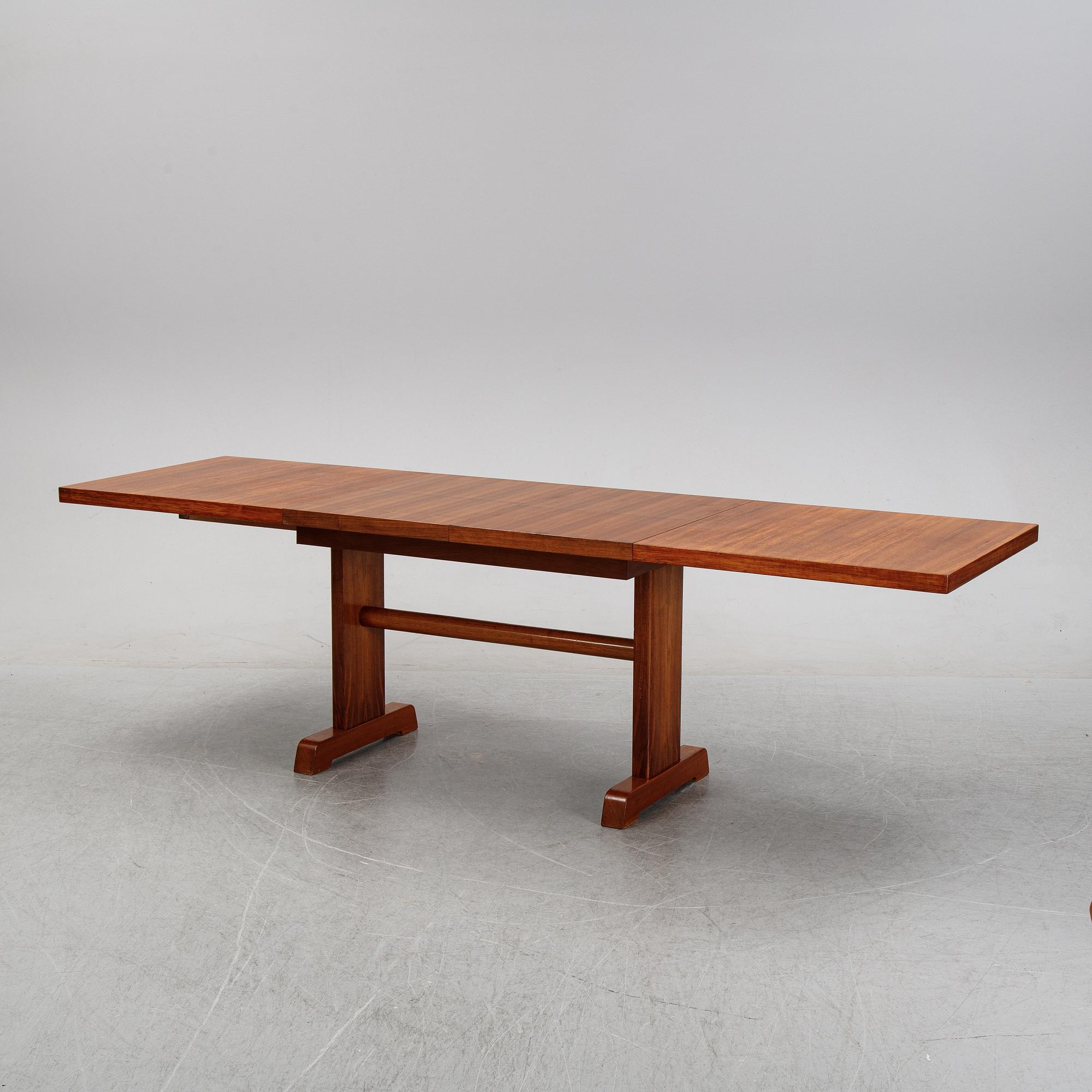 GA Berg, a teak dining table, 1940's/50's.