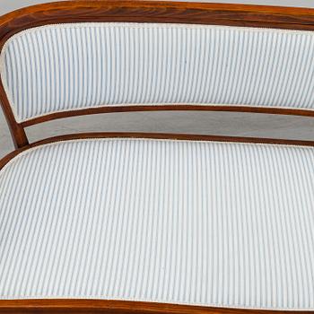 Gustav Siegel, a pair of armchairs, a pair of chairs and a sofa, probably by Jacob & Josef Kohn, Vienna early 1900's.