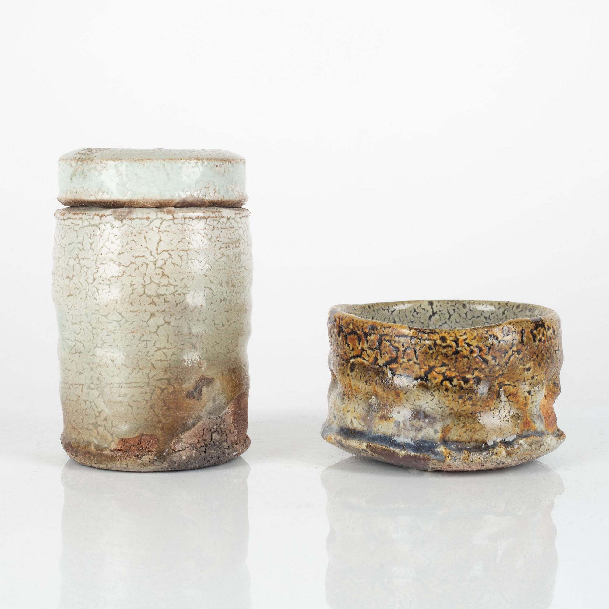 Kim Holm, bowl and lidded bowl, Denmark, circa 2000.