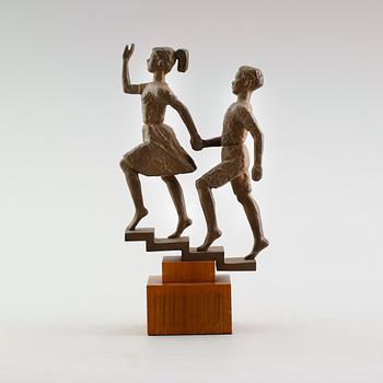 EMIL NÄSVALL, skulptur, brons, "Trappan", nr 168, signerad.