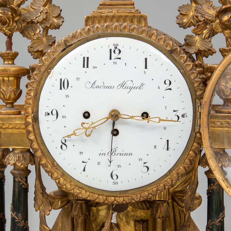 A mantel clock, Austria/Czech, late 18th ct.