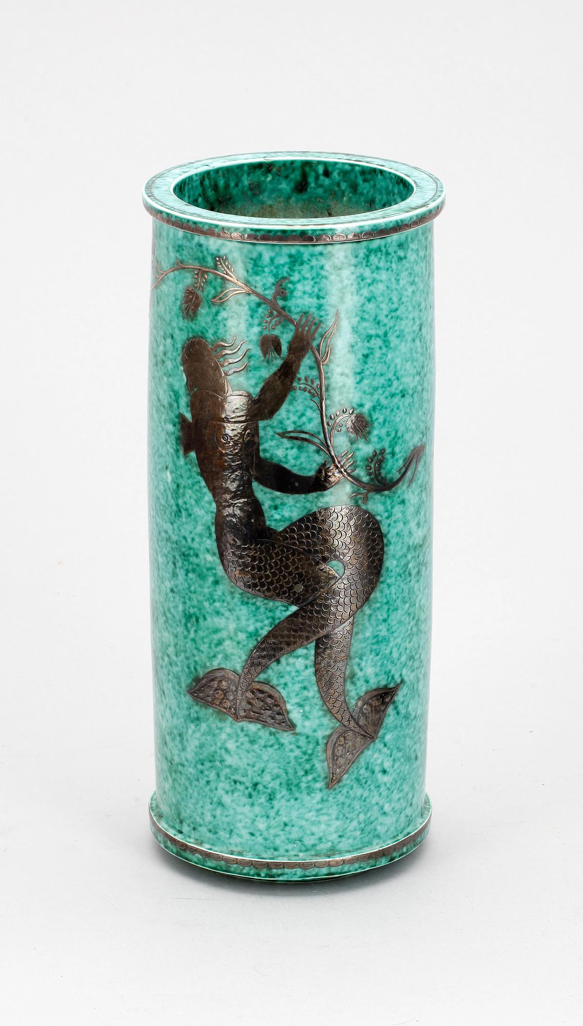 VAS, stengods "Argenta" Wilhelm Kåge, Gustavsberg.