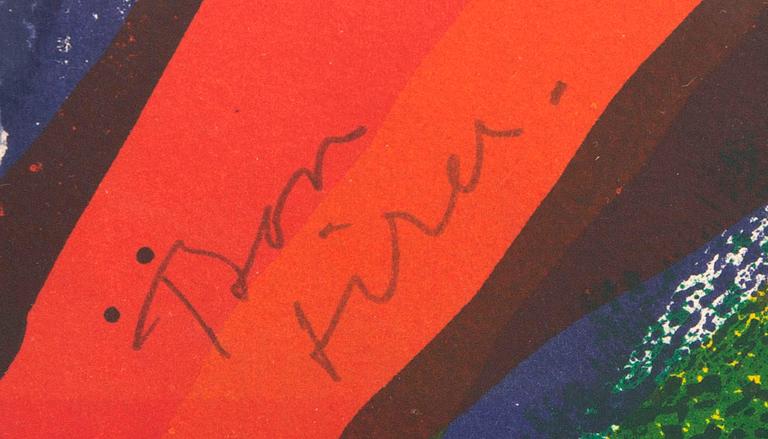 Bengt Lindström, lithograph in colours, signed.
