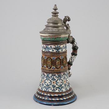 a majolica jar from the late 19th century.