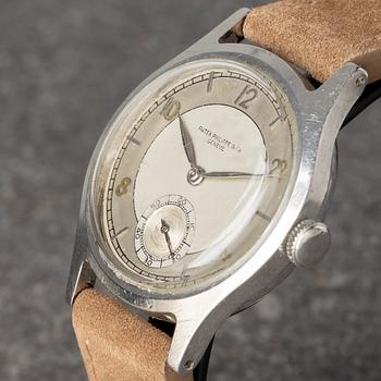 Patek Philippe & Co, "565 Steel", "Sector Dial", ca 1943.