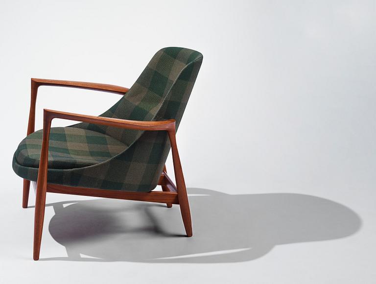 Ib Kofod-Larsen, an "Elisabeth" teak armchair, model "U 65", master carpenter Christensen & Larsen, Denmark 1950s-60s.