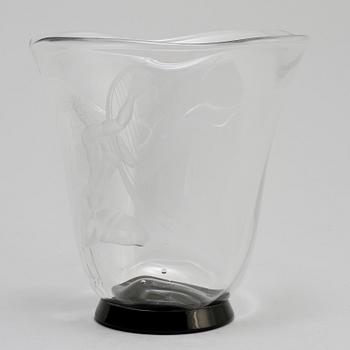 VAS, glas, Vicke Lindstrand, Orrefors, 1930-tal.