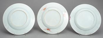 TALLRIKAR, 10 st, porslin, Qianlong, Kina 1700-tal.
