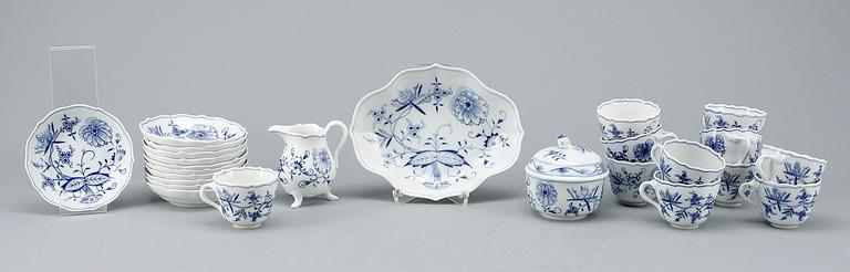 KAFFESERVIS, 14 delar, porslin, Meissen, 1900-tal.
