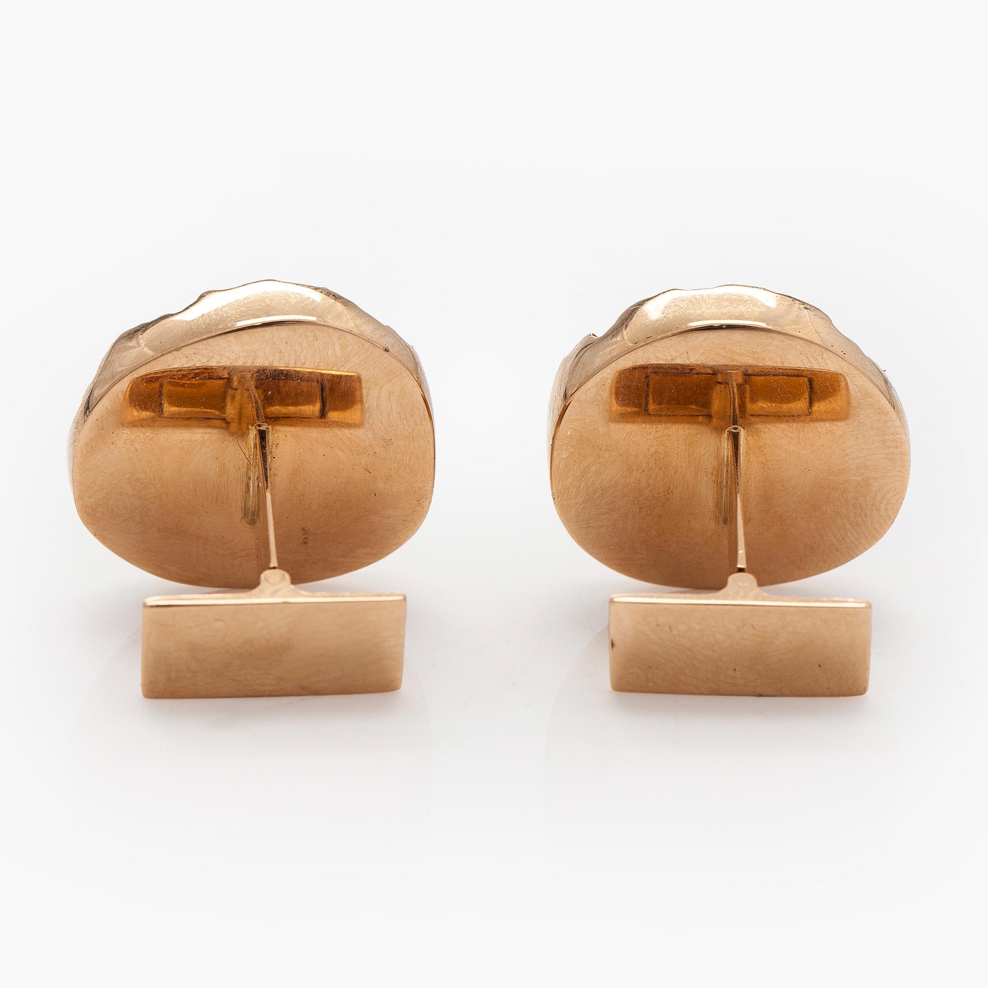 Björn Weckström, kalvosinnapit, "Pirunpyörät", 14K kultaa, Lapponia 1971.