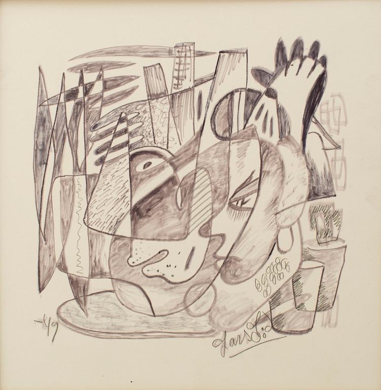 LARS ENGLUND, Ink drawings, signed and dated -49.