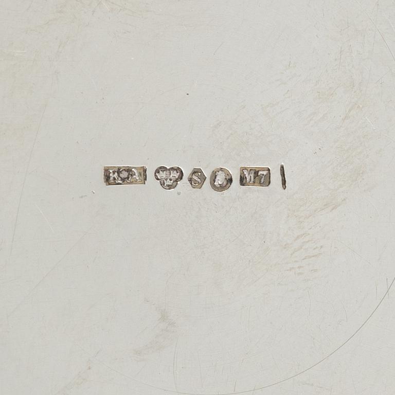 Four Swedish Silver Boxes, including mark of  Lorenz Georg Weis, Norrköping 1823.
