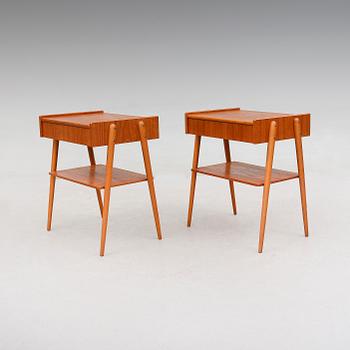 SÄNGBORD, 1 par, AB Carlströms & CO Möbelfabrik, 1950/60-tal.