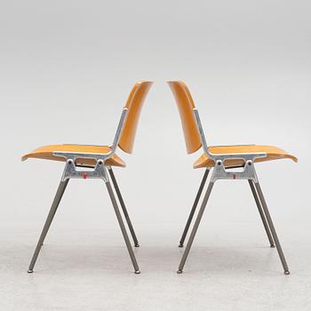 Giancarlo Piretti, four chairs, Castelli, Italy.