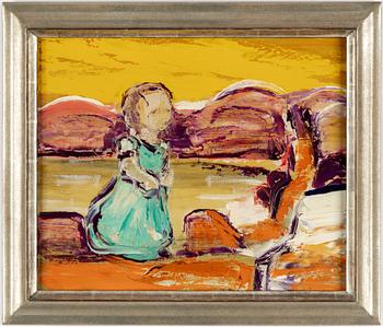 GUNNAR LÖBERG, oil on panel, signed and dated on verso 1949.