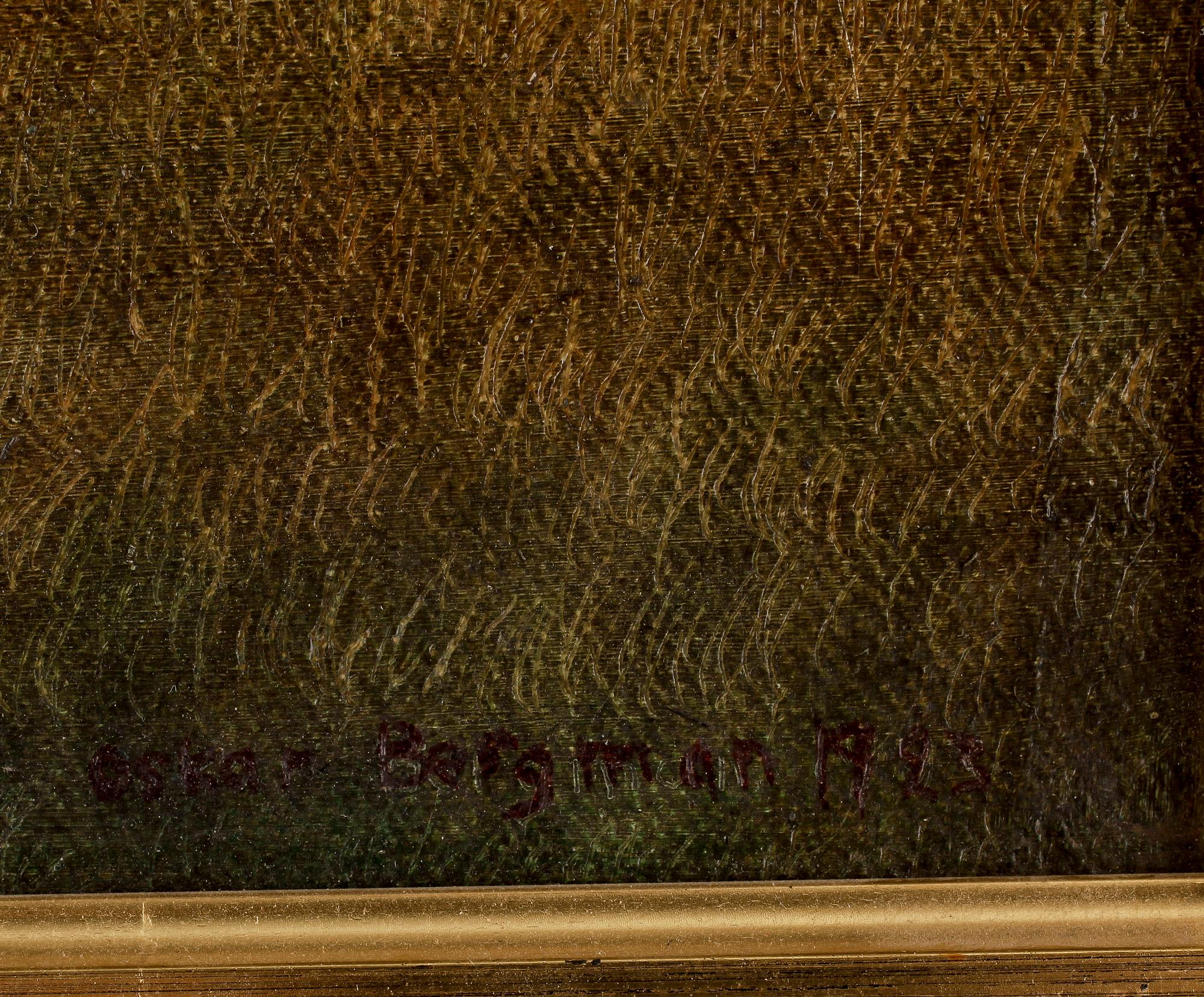 OSKAR BERGMAN, olja på duk, signerad och daterad 1923.