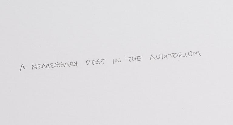 Jockum Nordström, "A Necessary Rest in the Auditorium".