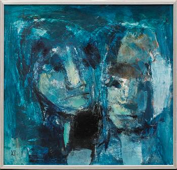 MALTE NYBERG TOLF, olja på pannå. Signerad XII.