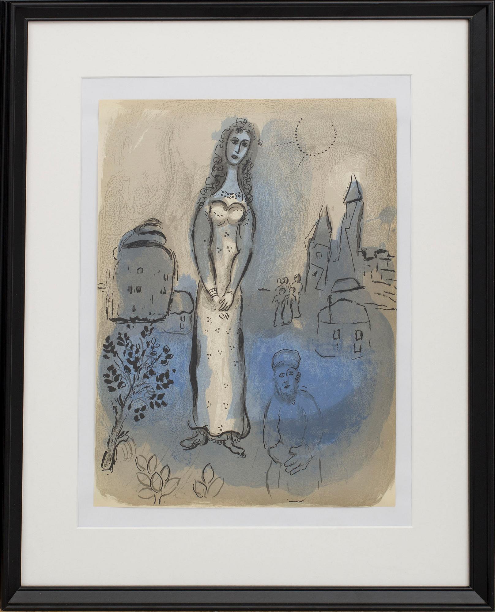 MARC CHAGALL, färglitografi, ur Verve vol X nr 37-38 1960.