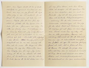 LETTER from Otto G. Carlsund to GAN (Gösta Adrian-Nilsson) in Lund, dated Stjärnhof 28.6.(19)28.