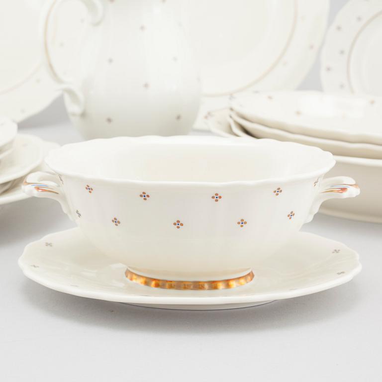 58 pieces of porcelain tableware from Rörstrand, 20th century.