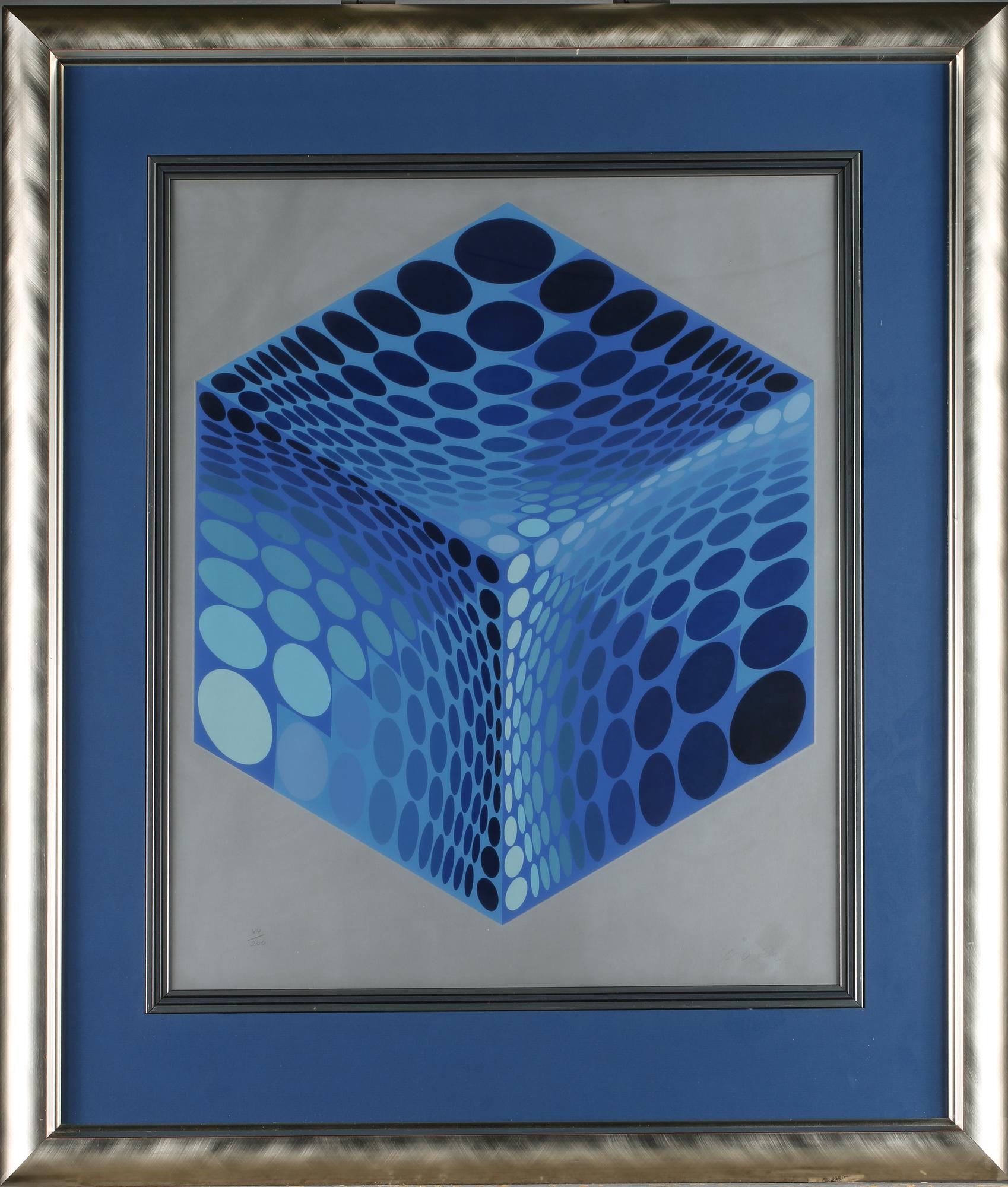 VICTOR VASARELY, färgserigrafi, signerad och numrerad 44/200.