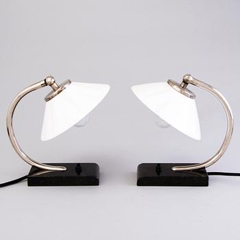 A pair of table lamps, Germany.