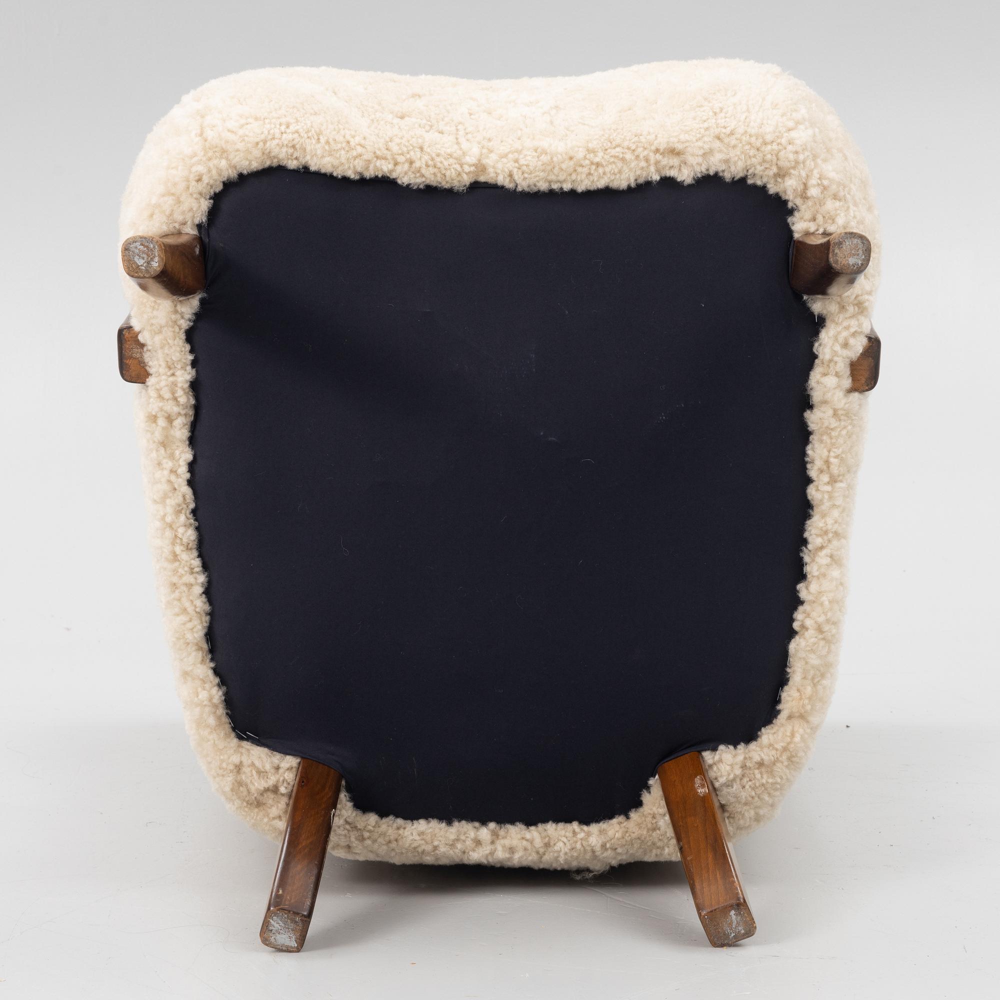 Alfred Christensen, tillskrivna, fåtöljer, ett par, Slagelse Møbelfabrik, Danmark 1950-tal.