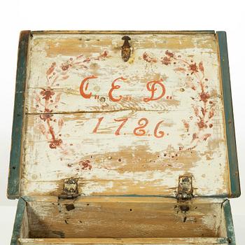 Skrin, allmoge, Jämtland, daterat 1785.