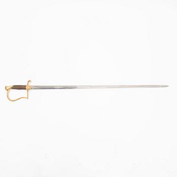 Sabel svensk, m/1889 för officer, med balja.