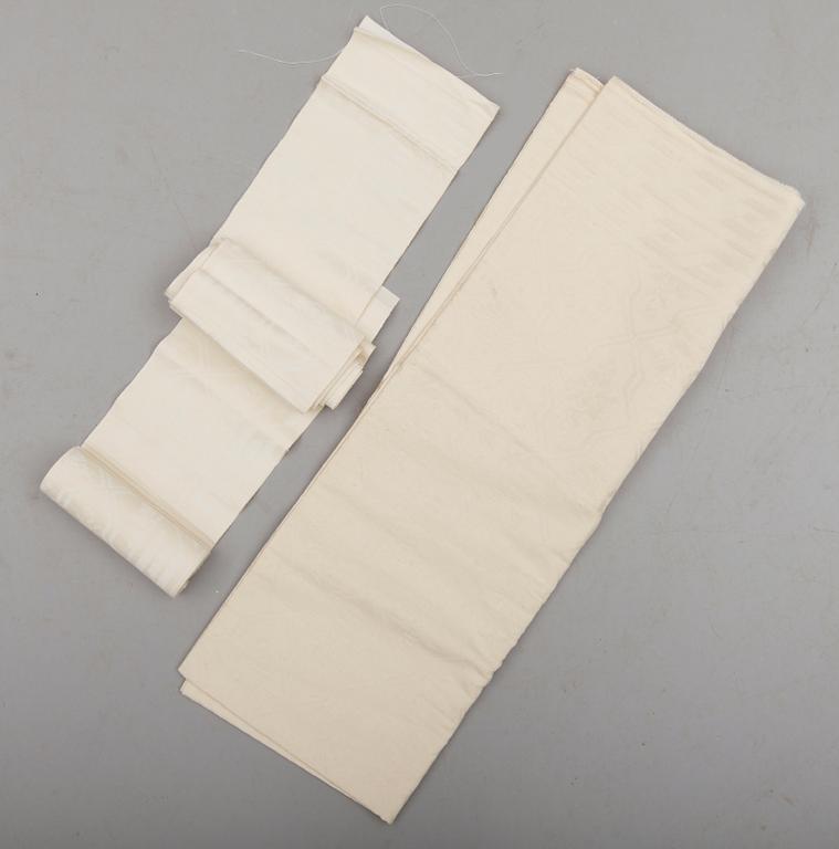 DUK SAMT SERVETTER, 12 st, linne, Klässbols Linneväveri.