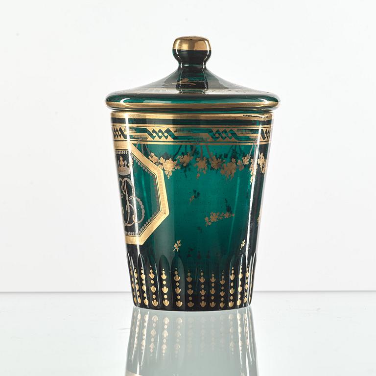 A Russian Empire goblet with cover, 19th Century.